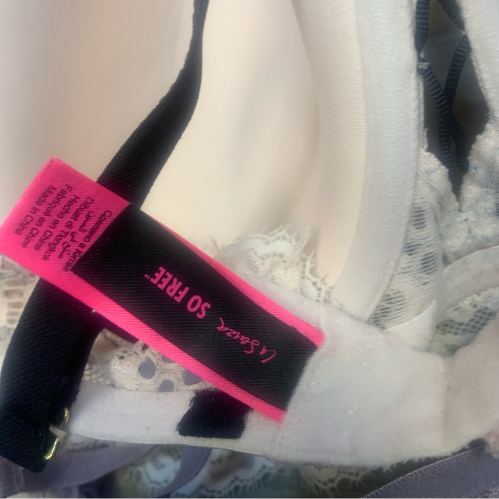 La Senza Adore Me Bundle 2 Bras Underwired Lace So Free Rhinestone Halter - Picture 12 of 12